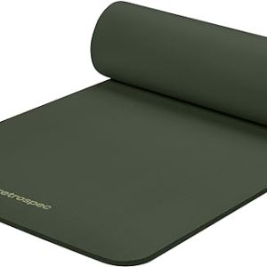 Retrospec Solana Yoga Mat 1/2" Thick w/Nylon Strap for Men & Women - Non Slip Exercise Mat for Yoga, Pilates, Stretching, Floor & Fitness Workouts
