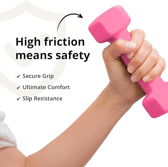 Portzon Weights Dumbbells 10 Colors Options Compatible with Set of 2 Neoprene Dumbbells Set,1-15 LB, Anti-Slip, Anti-roll, Hex Shape - Image 3