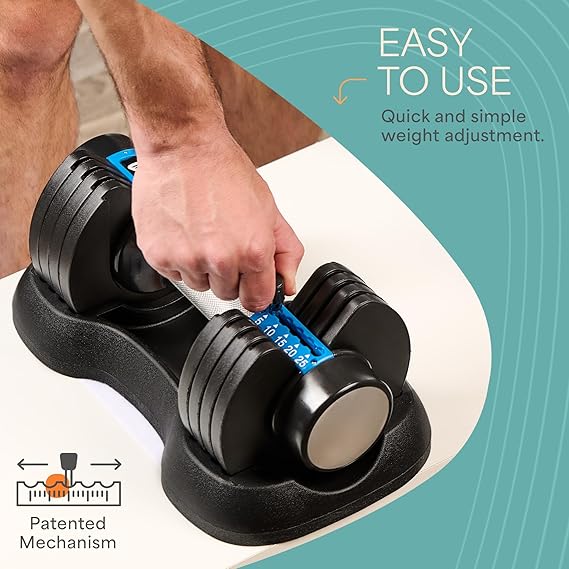 Lifepro Adjustable Dumbbells - 15Lb 25Lb 43Lb 55Lb 90Lb 6in1 Dumbbells Adjustable Weight, Compact Quick Adjustable Dumbbells set/single for Full Body Exercise & Fitness Home Gym - Image 3