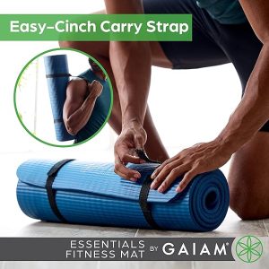 Fitvids All Purpose 1/4-Inch High Density Anti-Tear Exercise Yoga Mat with Carrying Strap with Optional Yoga Blocks, Multiple Colors